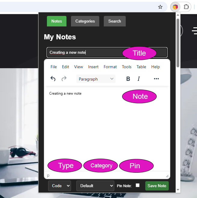 My Dev Notes : Une Extension Chrome pour Développeurs, un Projet de Web Development Complet