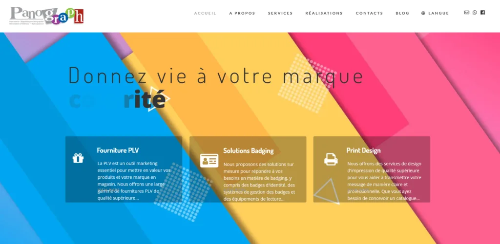 Création site web signalétique maroc