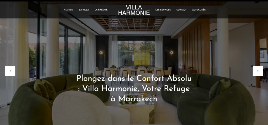 Création site internet Villa Privée Marrakech